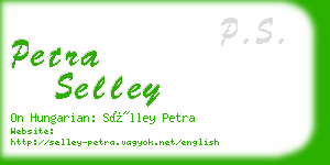 petra selley business card